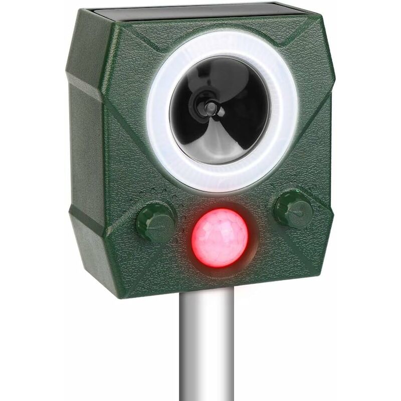 Répulsif Chat Exterieur,Répulsif pour Animaux,Ultrason Souris et Rat Solaire, USB Rechargeable Répulsif Anti Chats Étanche avec 5 Fréquence Réglables