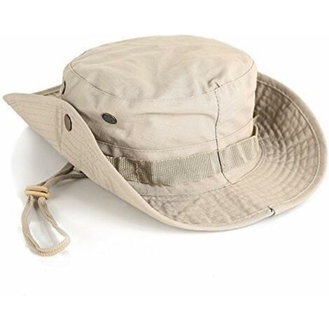 Fei Yu Unisexe Chapeau de Soleil Chapeau de Brousse Chapeau de Protection pour pêcheur Voyager Pêche Chapeau Anti-UV (Khaki)
