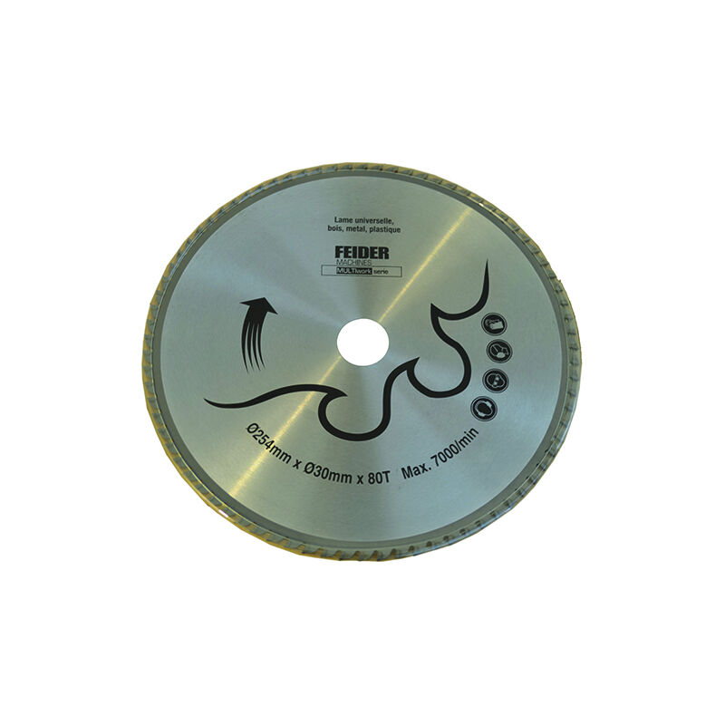 Lame scie à onglet 254 mm 80 dents - Lame multimatériaux