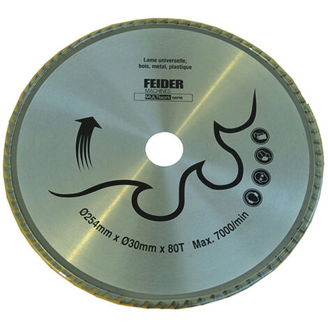 FEIDER Lame universelle 254MM (80 dents) F254LU