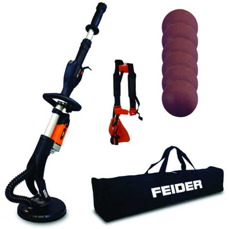 Feider – Ponceuse girafe 710 W – Diamètre 225 mm – Vitesse variable 1000-2200 tr/min – Système d'aspiration intégré – Pour murs et plafonds - FPG710-SH