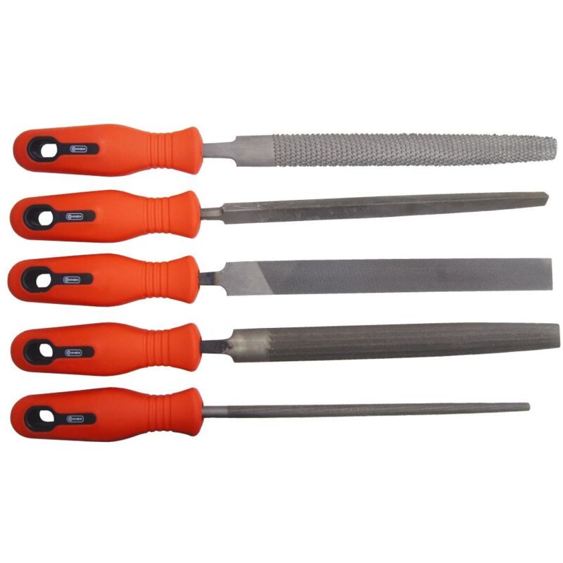 Madidef - Feilen Set Schlüsselfeilen 5 Tlg. Nadelfeilen Kunststoffheft Inkl. Tasche