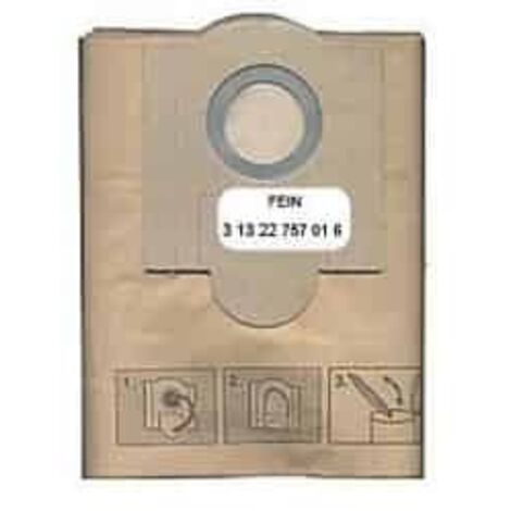 FEIN 5 sacs papier "extra fin" pour DUSTEX 25 réf. 31322757016