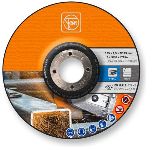 Fein  63709014010 Trennscheibe gekröpft 125 mm 25 St. Stahl, Edelstahl