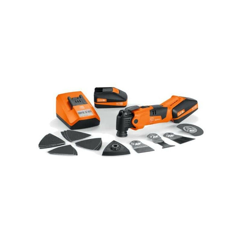 

MultiMaster Inalámbrico - oscilante máquina de 18V Li-ion 2,5 Ah - MMFA QSL 18 de - 71292 millones doscientas ses - Fein