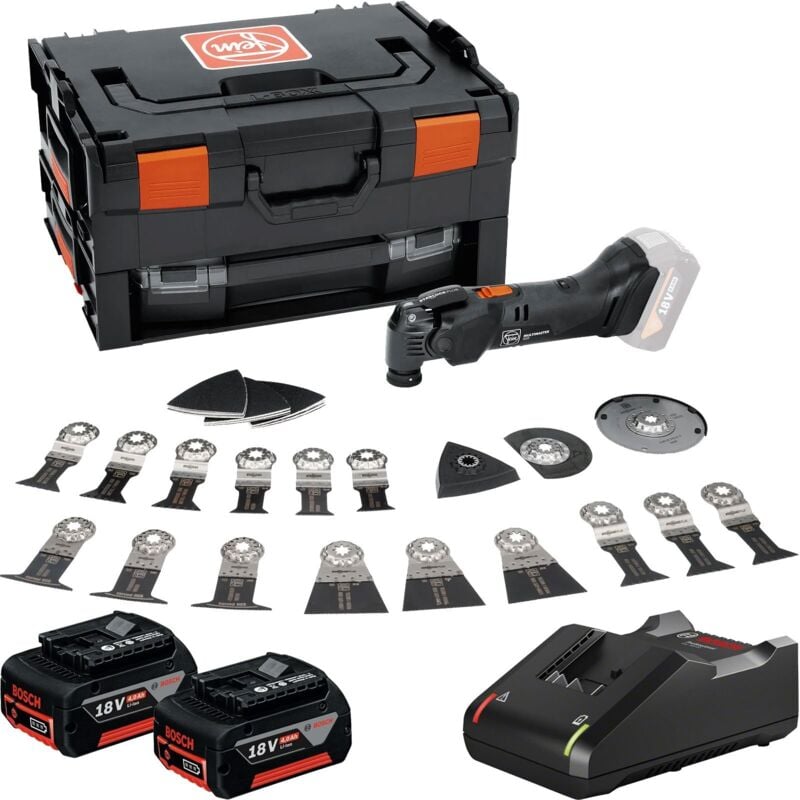 Akku-MULTIMASTER amm 500 Plus top black edition as / 2x 4,0 Ah batterie + chargeur en L-Boxx - Fein
