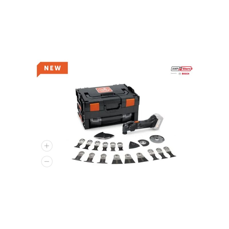 Image of FEIN AKKU MULTIMASTER AMM 500 PLUS BLACK EDITION BARE TOOL + 30 Zubehörteile L-Boxx (71294262000)