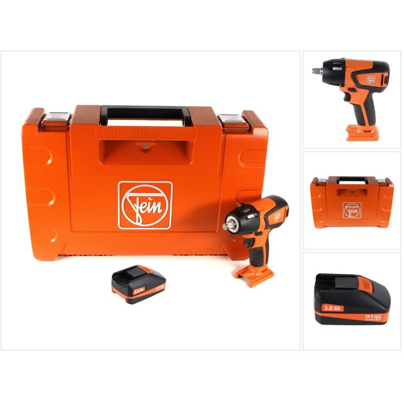 

FEIN ASCD 18-300 W2 Select Llave de impacto a batería 18V en maletín de transporte + 1x Batería 3,0 Ah - Sin cargador incluido
