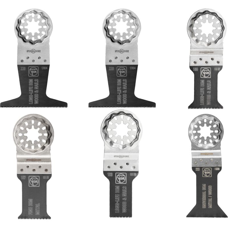 Image of Best of E-Cut Starlock wood & metal mct (6-tlg. für alle Multitools) - Fein