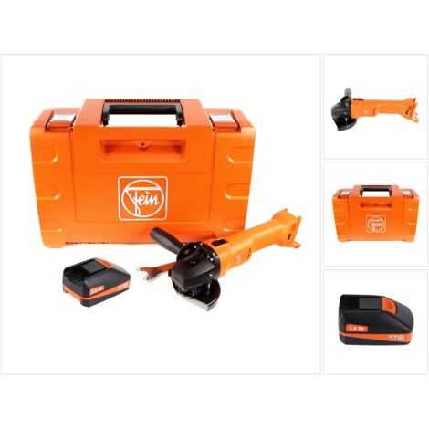 FEIN CCG 18-125 BL Meuleuse d'angle sans fil 18V 125mm ( 71200262000 ) + Coffret de transport + 1x Batterie 3,0 Ah - sans Chargeur