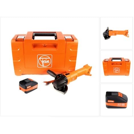 FEIN CCG 18-125 BL Meuleuse d'angle sans fil 18V 125mm ( 71200262000 ) + Coffret de transport + 1x Batterie 6,0 Ah - sans Chargeur