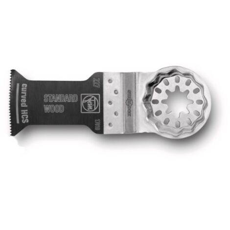 FEIN E-Cut C HCS Standard Curva, Lama da taglio, Conf. 3 pz., Larghezza 35 mm, Lunghezza 55 mm, Attacco Starlock, Lama da taglio curva con dentatura stretta