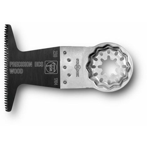 FEIN E-Cut Lama da taglio di precisione, Conf. 1 pz., Larghezza 65 mm, Lunghezza 50 mm, Attacco Starlock,Forma extra larga, Lama bimetallica con dentatura giapponese su due file