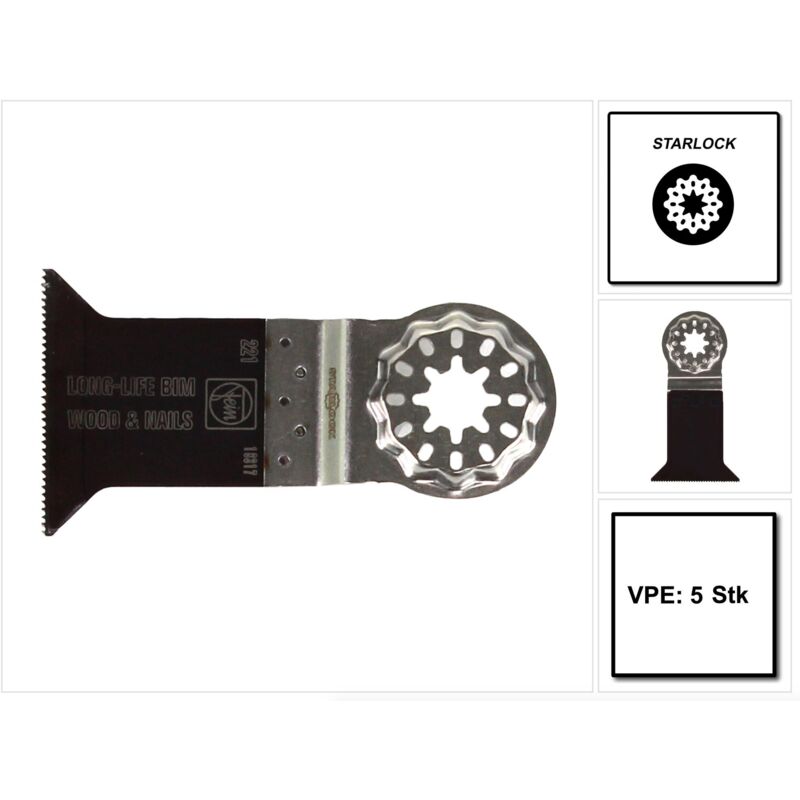 Fein - 5x E-Cut Long-Life Sägeblatt Starlock 50 mm - 63502221230