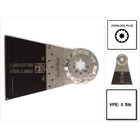 FEIN E-Cut Long-Life Starlock Plus Lame de scie 5 pièces. 50 x 65 mm ( 63502161230 ) Bi-Metall