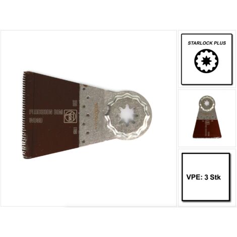 FEIN Lame de scie de précision E-Cut BIM Starlock Plus, 3 pièces 50 x 65 mm Bi-Metall ( 63502208220 )