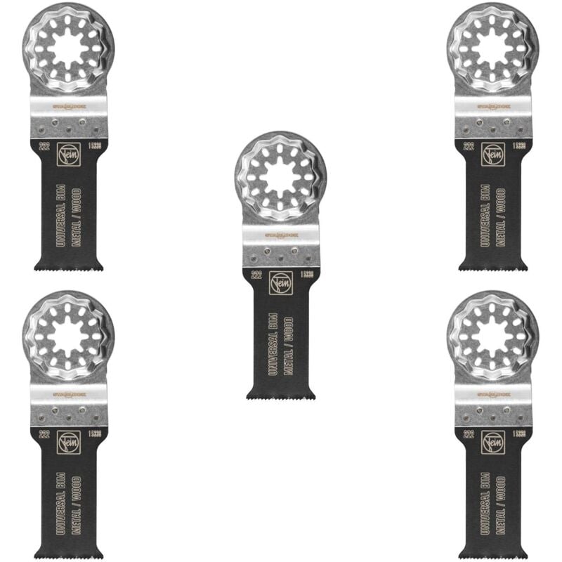 Fein - 5x E-Cut Lame de scie universelle Starlock 28 mm - 63502222230