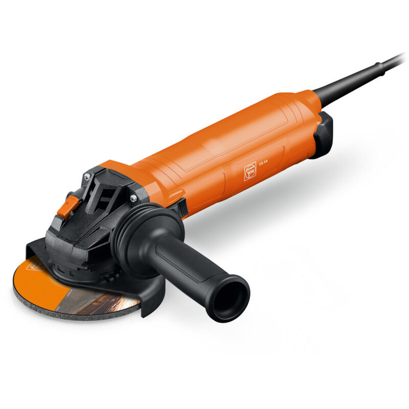 Meuleuse d'angle compacte cg 14-125 v - 1400 w, ø 125 mm - Travaux de meulage ou tronçonnage - Refroidissement direct du moteur - Changement rapide,