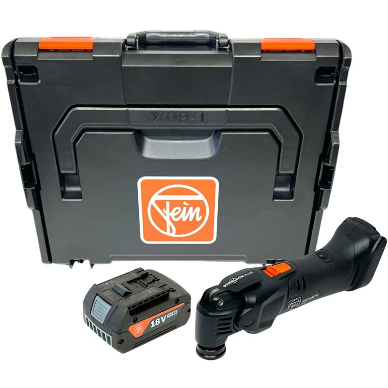 Multimaster amm 500 Plus as Outil multifonctions sans fil 18 v Starlock Plus Black Edition + 1x batterie 4,0 Ah + L-Boxx - Fein