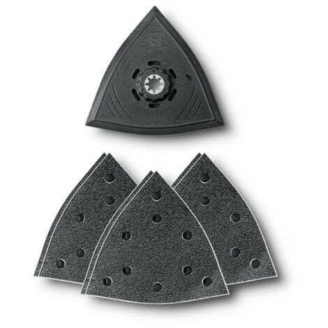 Fein Schleifplatte Dreiecksform gelocht Kunststoff-Trägerplatte mit Kletthaft