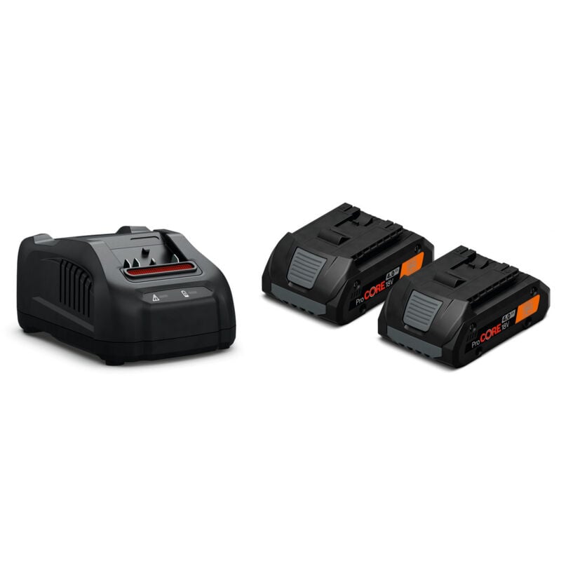 Fein - Set de démarrage avec 2 batteries ProCORE 18V 4AH AMPShare et un chargeur rapide gal 1880 cv AMPShare - Technologie Coolpack 2.0 - Charge