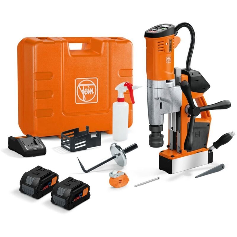 Fein - Carotteuse magnétique universelle sans fil jusqu'à 35 mm akbu 35 pmqw 18 v as Set / 2x 8,0 Ah batterie + chargeur - 71700464000