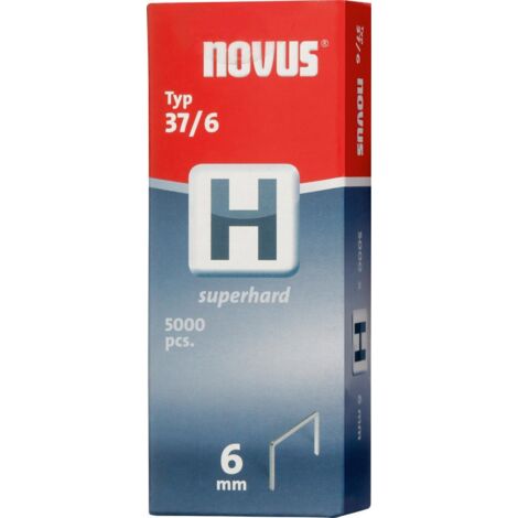 Feindrahtklammer H Typ 37/6 mm zn Novus VE à 5000 Stück