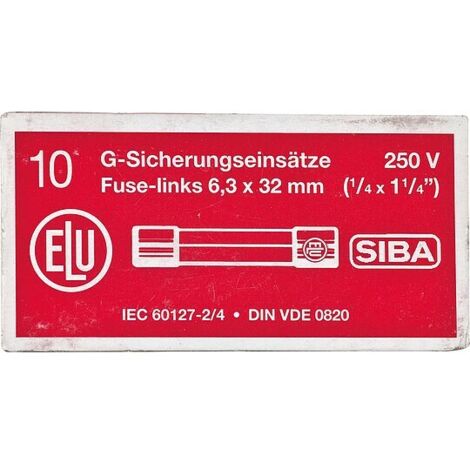 Feinsicherung flink Glasrohr 2,5 A (6,3x32 mm) - 10 Stück