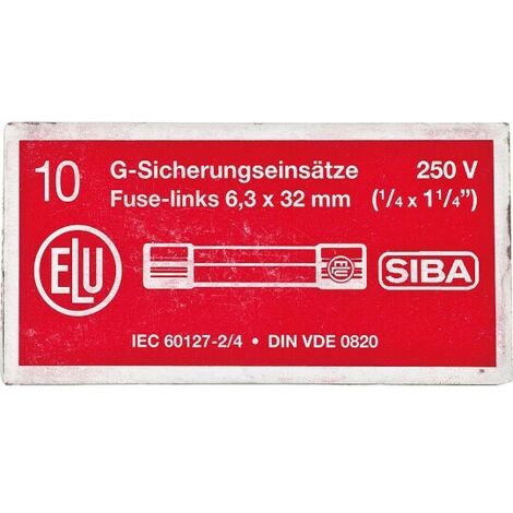 Feinsicherung flink Glasrohr 3,15 A (6,3x32 mm) - 10 Stück