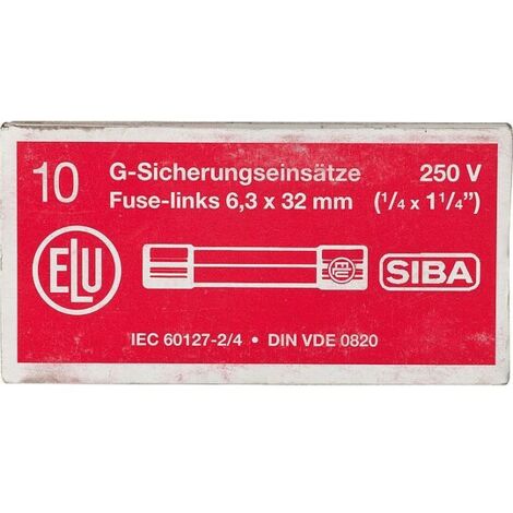Feinsicherung flink Glasrohr 5 A (6,3x32 mm) - 10 Stück