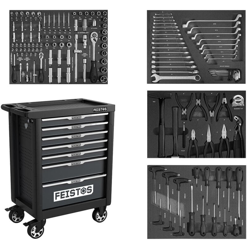Feistos - Werkzeugwagen mit Kunststoffplatte