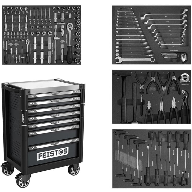 Werkzeugwagen mit Metallplatte - Feistos