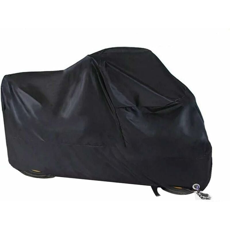 Feiyu Motorbike Cover, Transmitter Motorcycle Garage Winterproof Waterproof Motorcycle Tarpaulin Outdoor with Lock Holes Dustproof Tarpaulin for