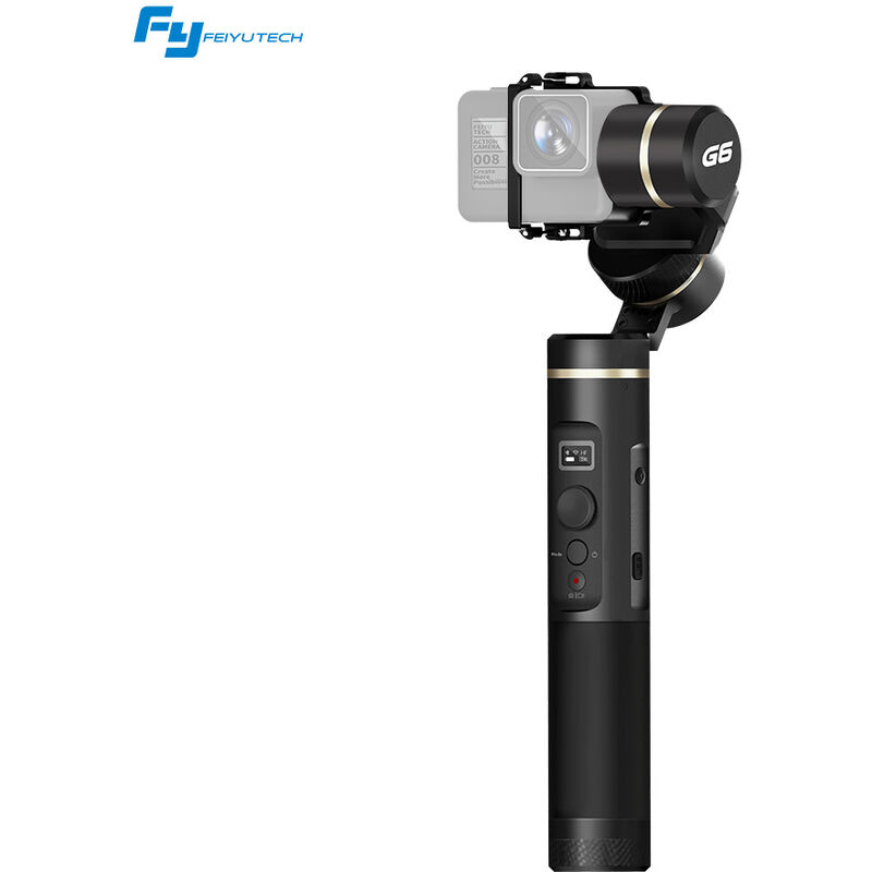 

FeiyuTech G6 Camara de accion de mano estabilizada a prueba de salpicaduras de 3 ejes Estabilizador de cardan Soporte WiFi + Conexion BT Pantalla