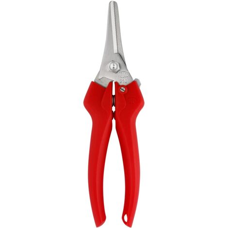 FELCO 310 tijera de recolección de precisión inoxidable, hoja curva 46 mm, corte 10 mm, recolección de frutas y flores, mangos ergonómicos, resorte integrado, herramienta ligera