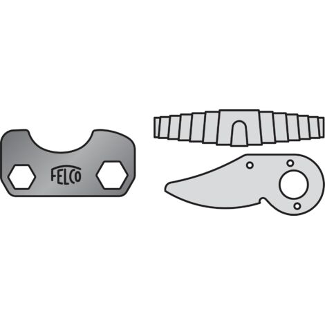 FELCO Kit de pièces de rechange n° 6/3-1 avec lame/outils/ressort, argent (accessoire pour sécateurs FELCO 6-12, 35 x 15 x 5 cm) FELCO 6/3-1