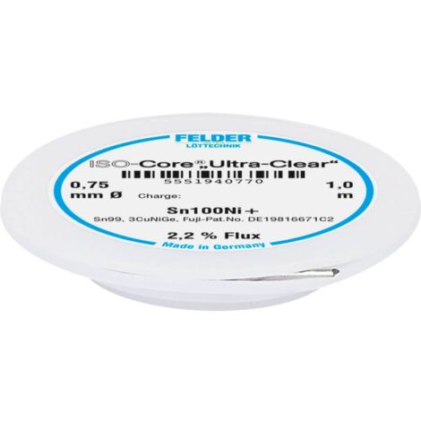 Felder ISO-Core Ultra-Clear fil à souder argenté 0,75 mm
