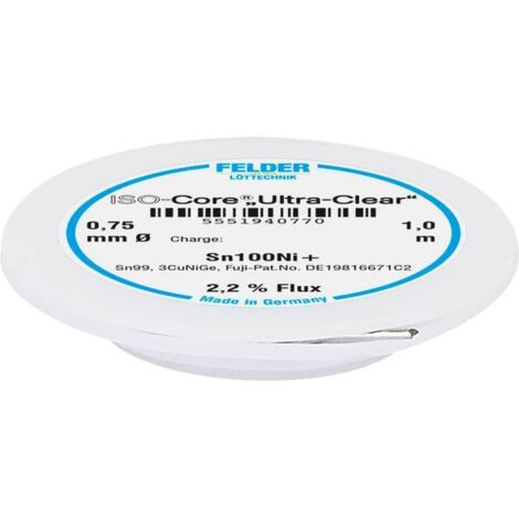 Felder ISO-Core Ultra-Clear filo saldante argentato 0,75 mm