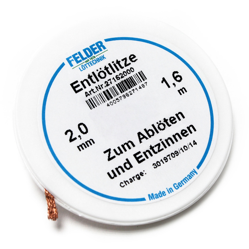 

Felder malla de desoldar 2,0 mm x 1, 6 m empapada de fundente