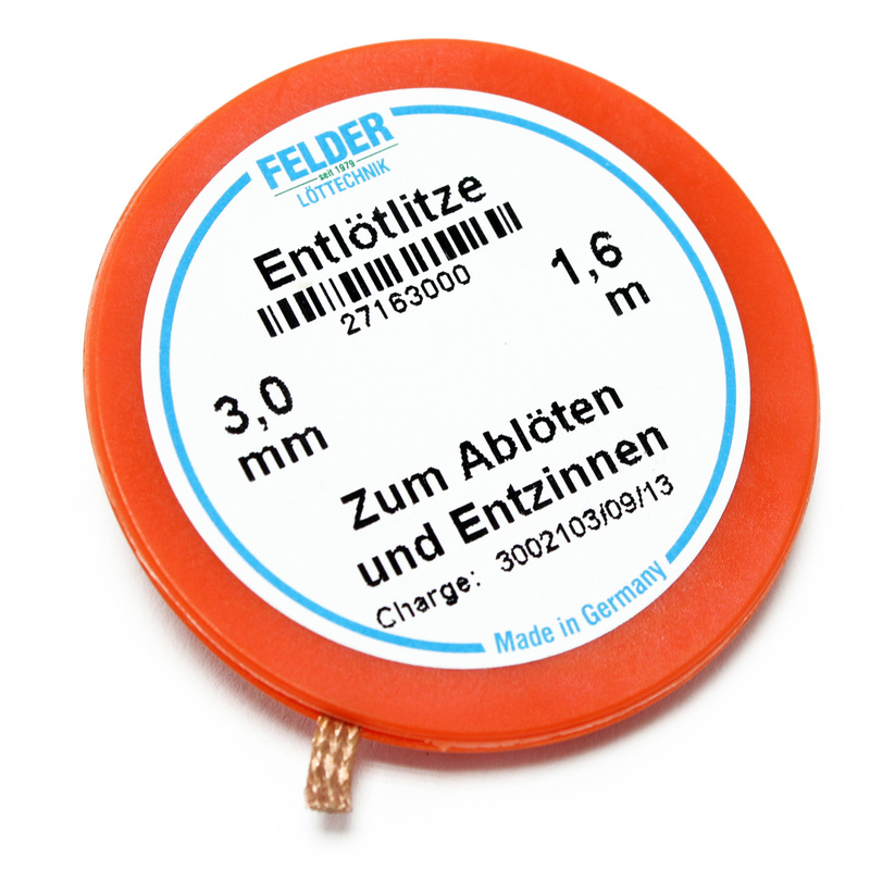 

Felder Löttechnik - Felder malla de desoldar 3,0 mm x 1, 6 m empapada de fundente
