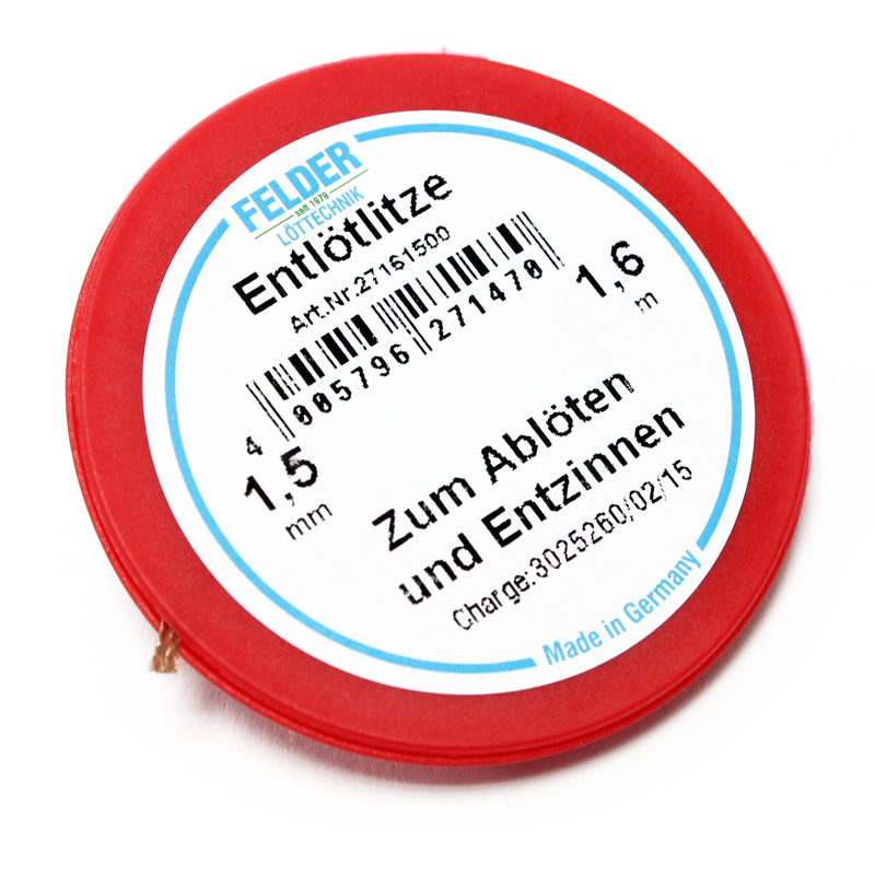 

Felder malla de desoldar 1,5 mm x 1, 6 m empapada de fundente