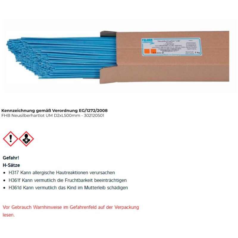 Felder Neusilberhartlot Um D2xl500mm ( 4000872910 )