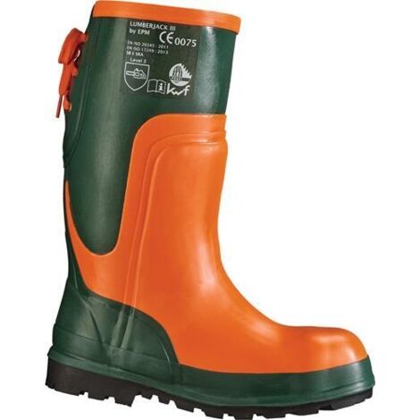 FELDTMANN Bottes de sécurité forestière Orme Taille 44 olive / orange 35510-44