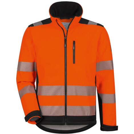 Feldtmann Elysee Warnschutz-Softshelljacke Dylan 22746 Gr. S leuchtorange/schwarz
