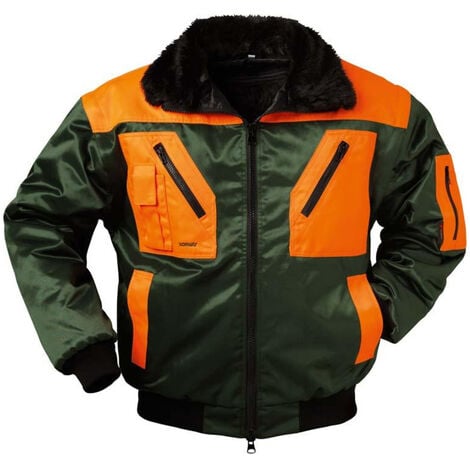 NORWAY PROTECTION Feldtmann Pilotenjacke Rotdorn, Gr. 2XL, grün/orange