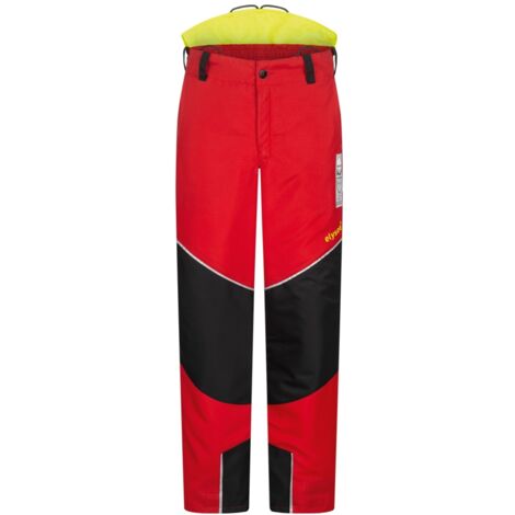 Feldtmann Schnittschutz-Bundhose DOUGLASIE 22777 Gr. 54 rot/schwarz/gelb