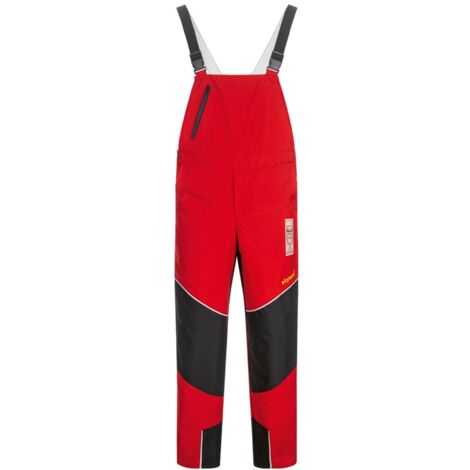 Feldtmann Schnittschutz-Latzhose SPEIERLING 22773 Gr. 46 rot/schwarz/gelb