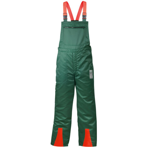 Feldtmann Schnittschutzlatzhose Erle Gr. 64 grün/orange