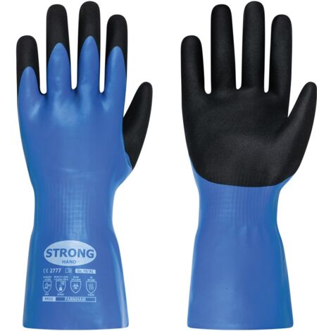 Feldtmann Stronghand Chemikalienhandschuh Farnham 0452 Gr. 10 blau/schwarz