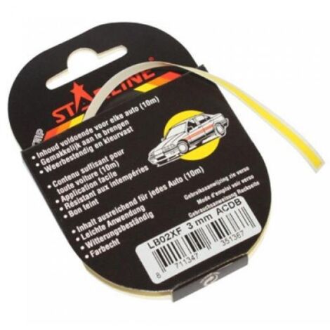 Felgenrandstreifen HPX für Autos LB02XF / gelb / 3 mm x 10 m neu